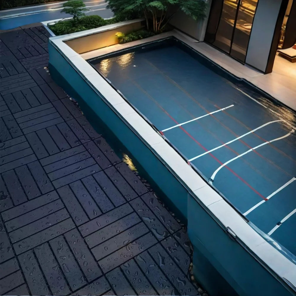 Heavy Duty Interlocking Plastic Deck Tiles For Outdoors
