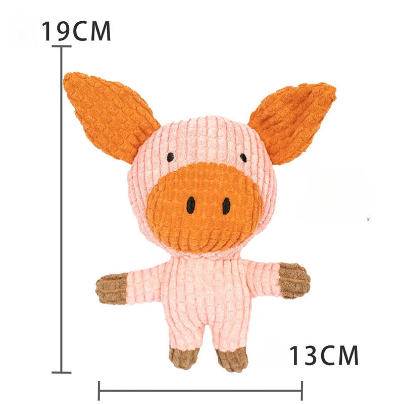 Plush Duck Chew Toy For Dogs Featuring Bite Resistant Squeaker
