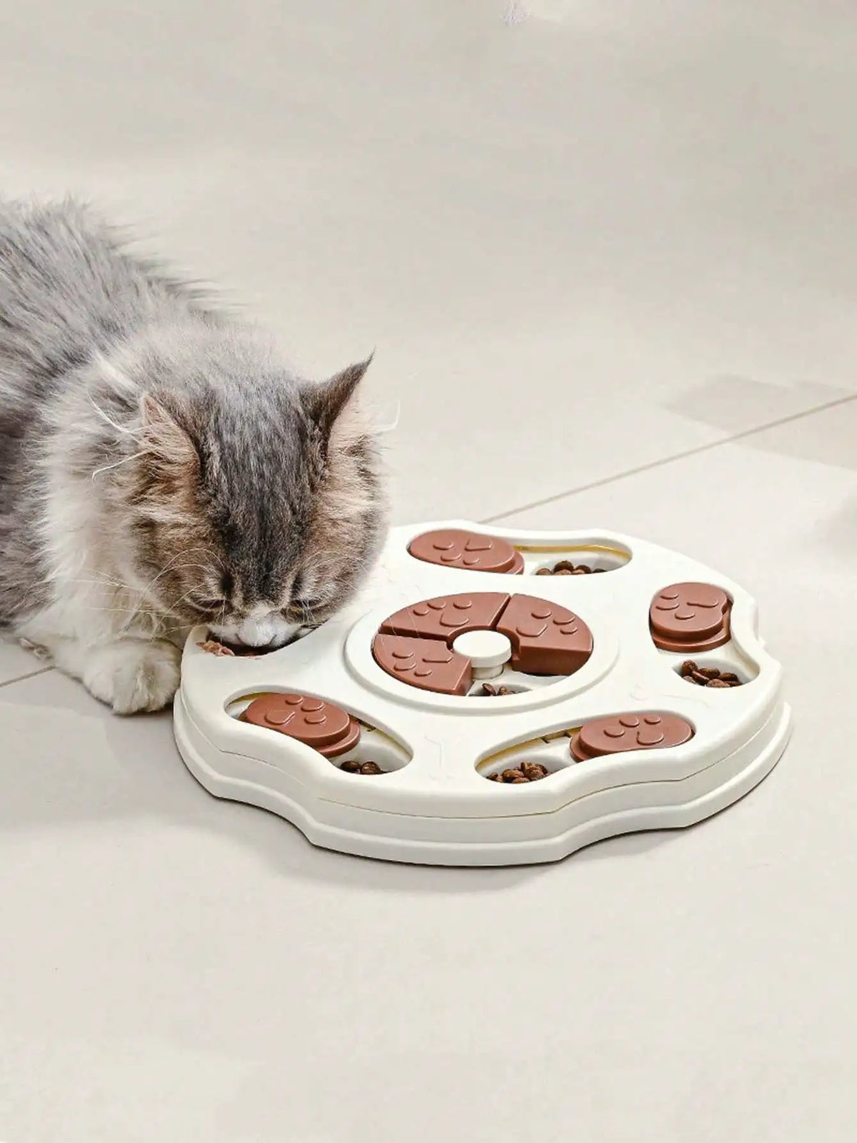 Interactive Pet Puzzle Slow Feeder Treat Dispenser Bowl