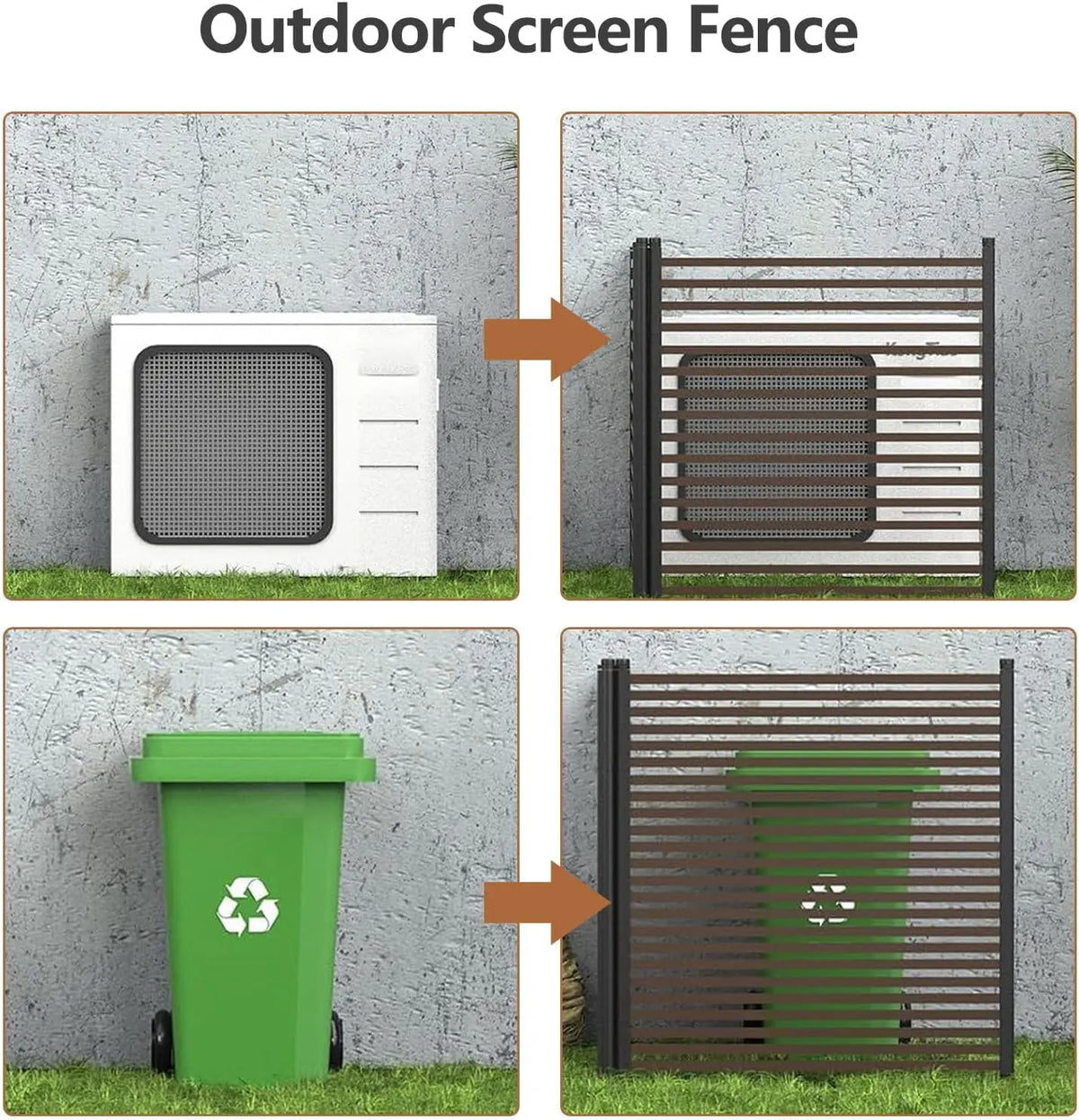 Expandable Metal Garden Fence Waterproof Uv Resistant Privacy Shield