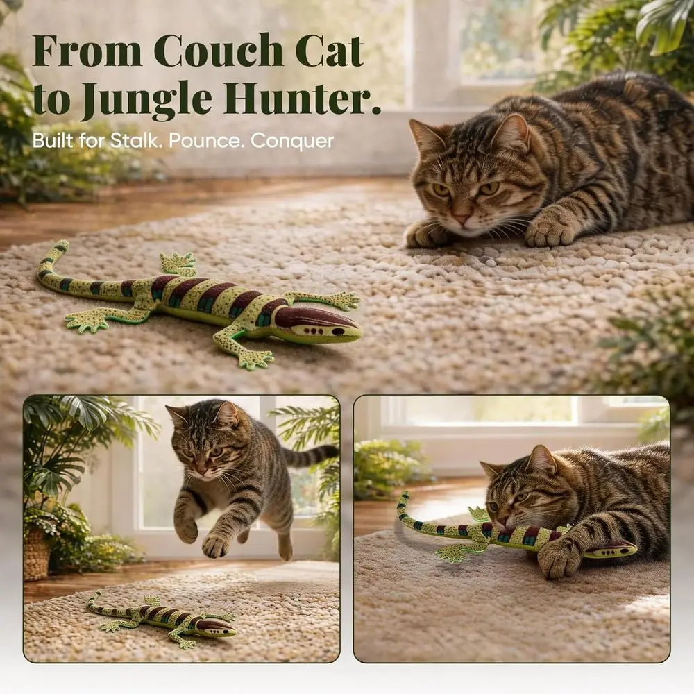 Lizard Catnip Toys For Cats Bite Resistant Interactive Dental Chew