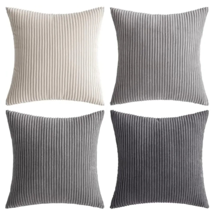 Boho Farmhouse Throw Pillow Covers With Soft Cotton Blend Cushion