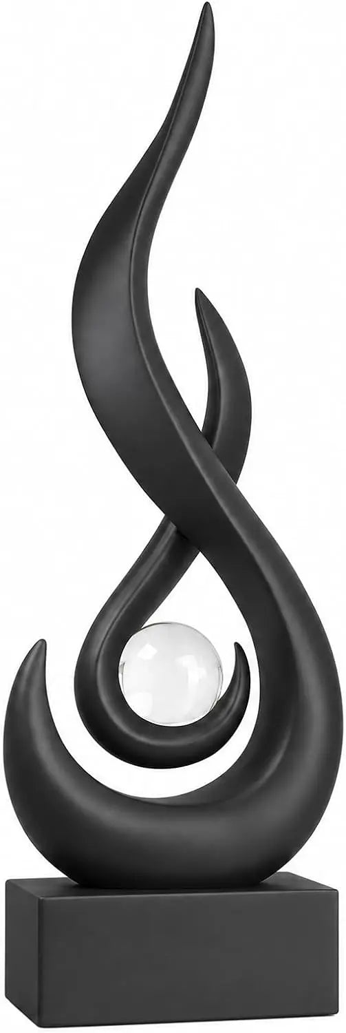 Modern Abstract Flame Sculpture For Home Tabletop Decor