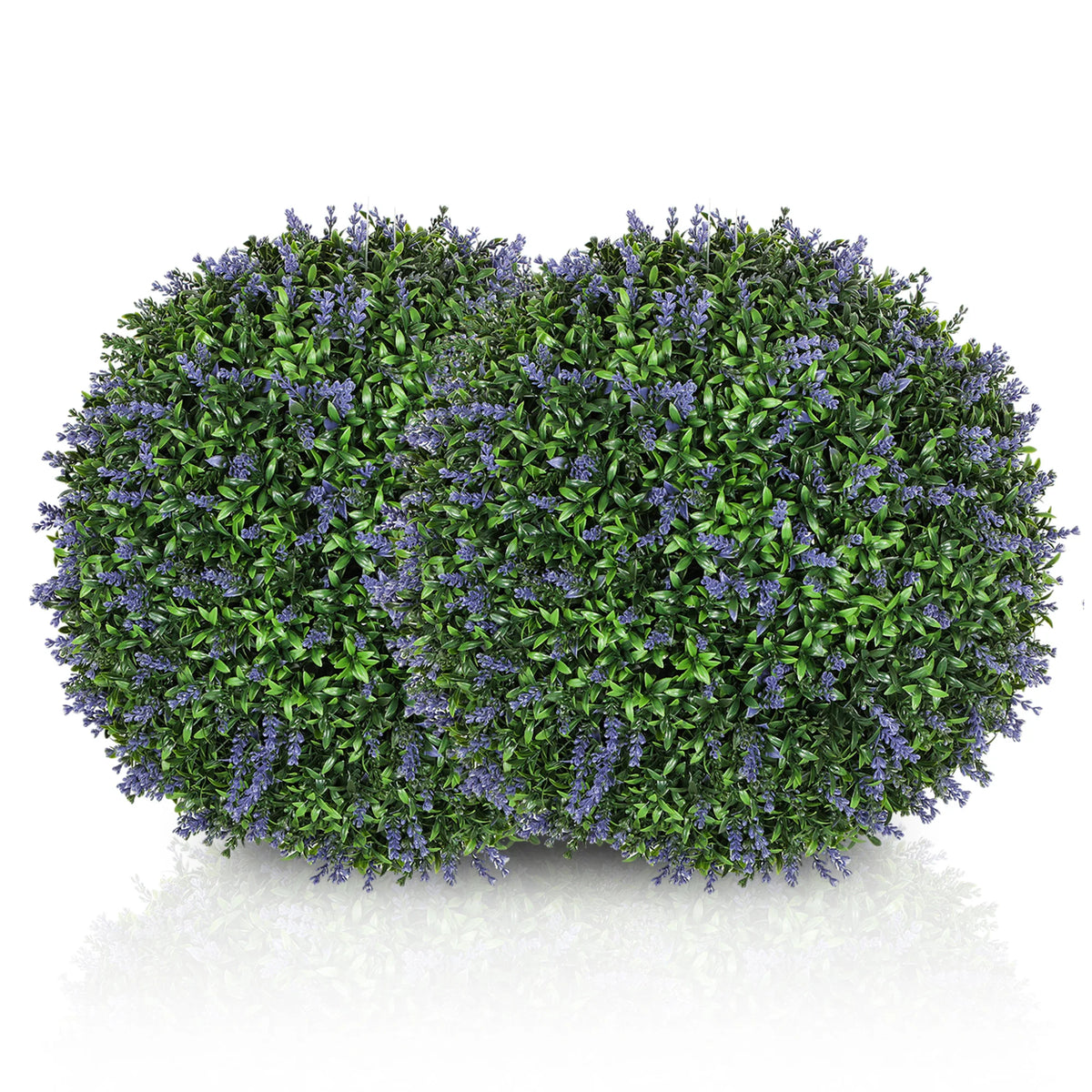 Artificial Boxwood Topiary Ball With Lavender Faux Plant Home Decor