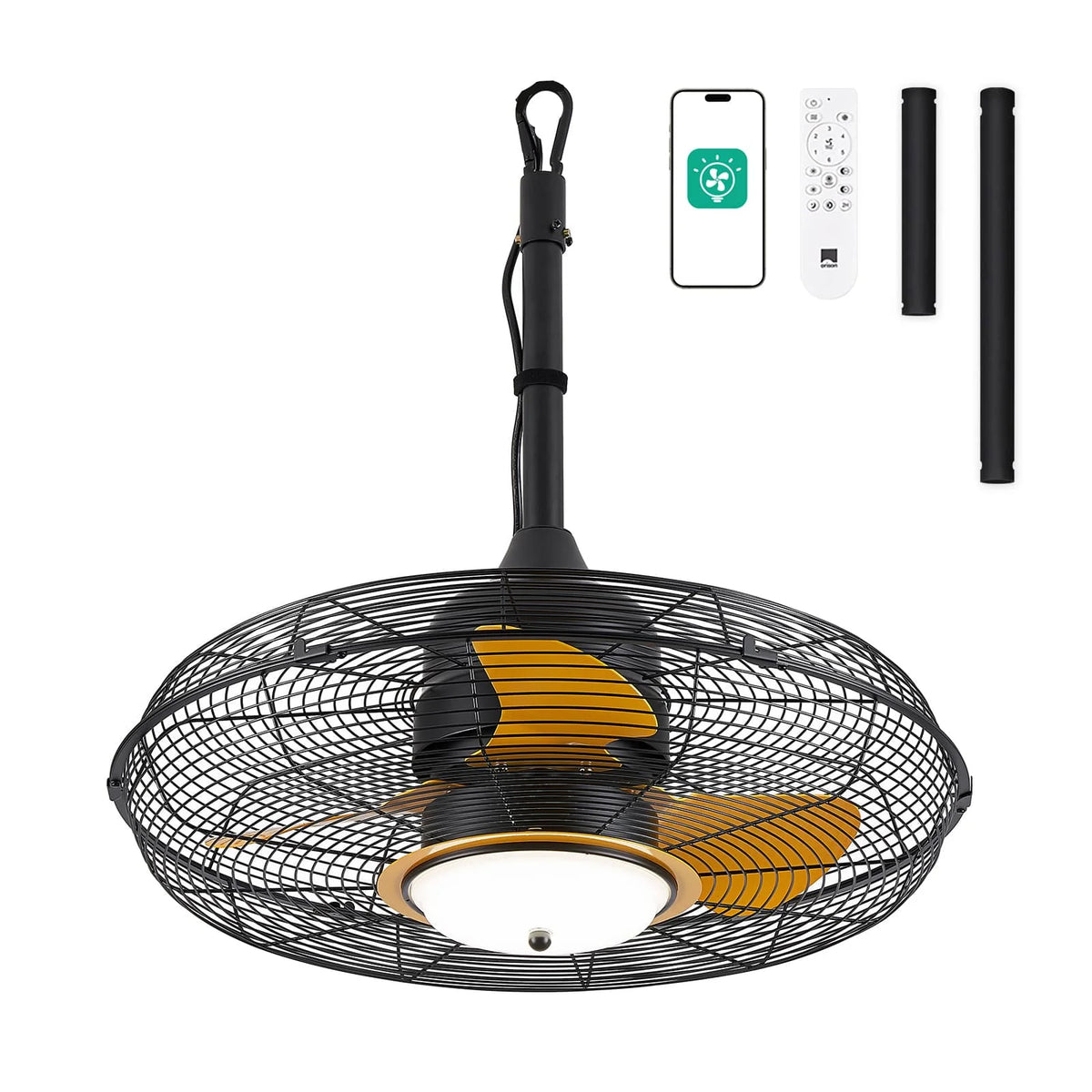 Orison Outdoor Ceiling Fan With Led Light And Remote Control