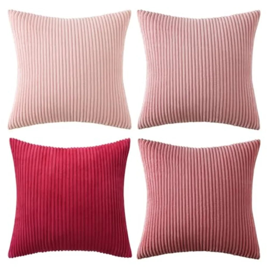 Boho Farmhouse Throw Pillow Covers With Soft Cotton Blend Cushion