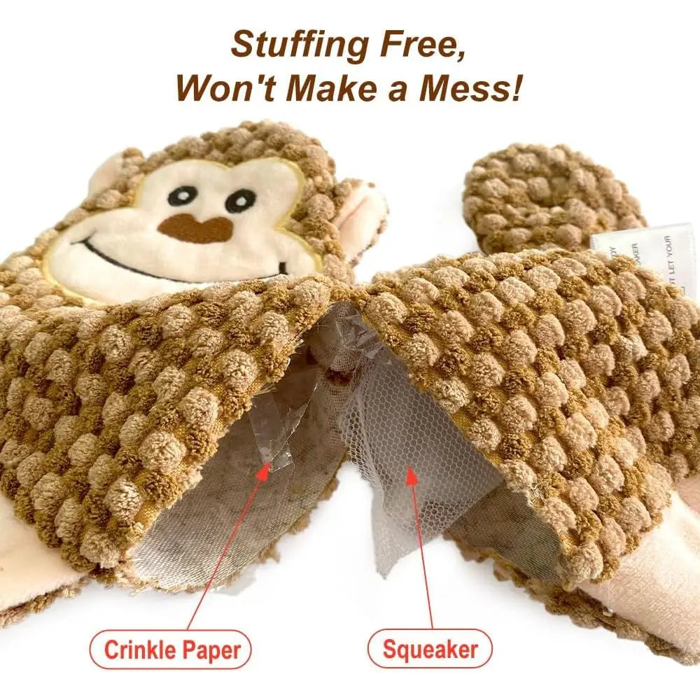 No Stuffing Dog Toy With Squeaker And Crinkle Paper