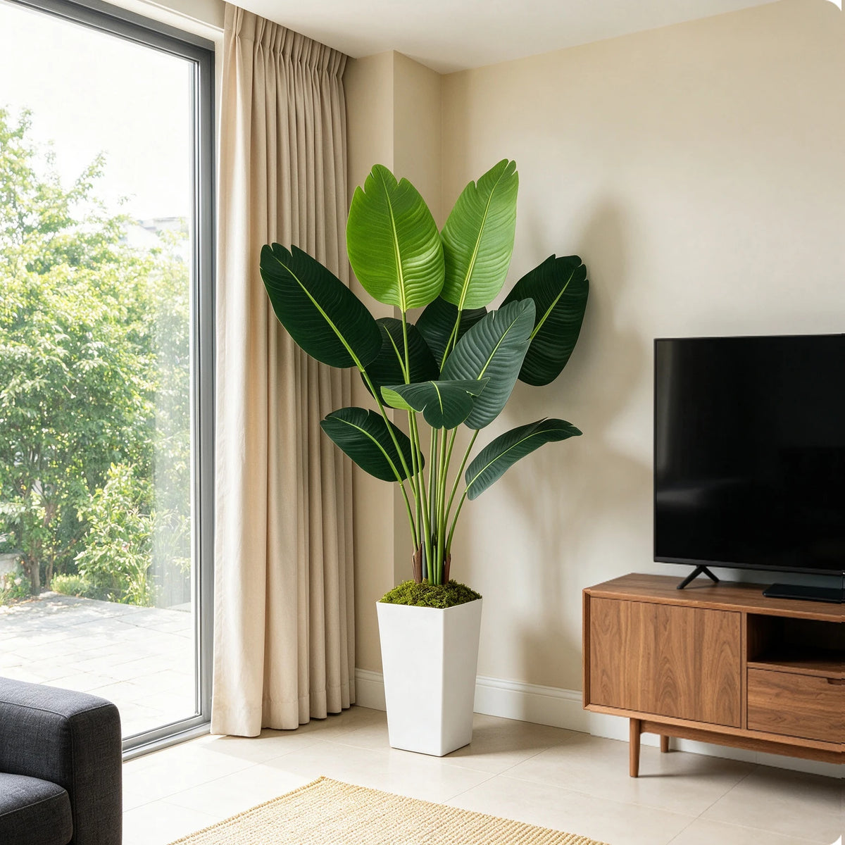 Olitree Artificial Bird Of Paradise Indoor Plant With Pot