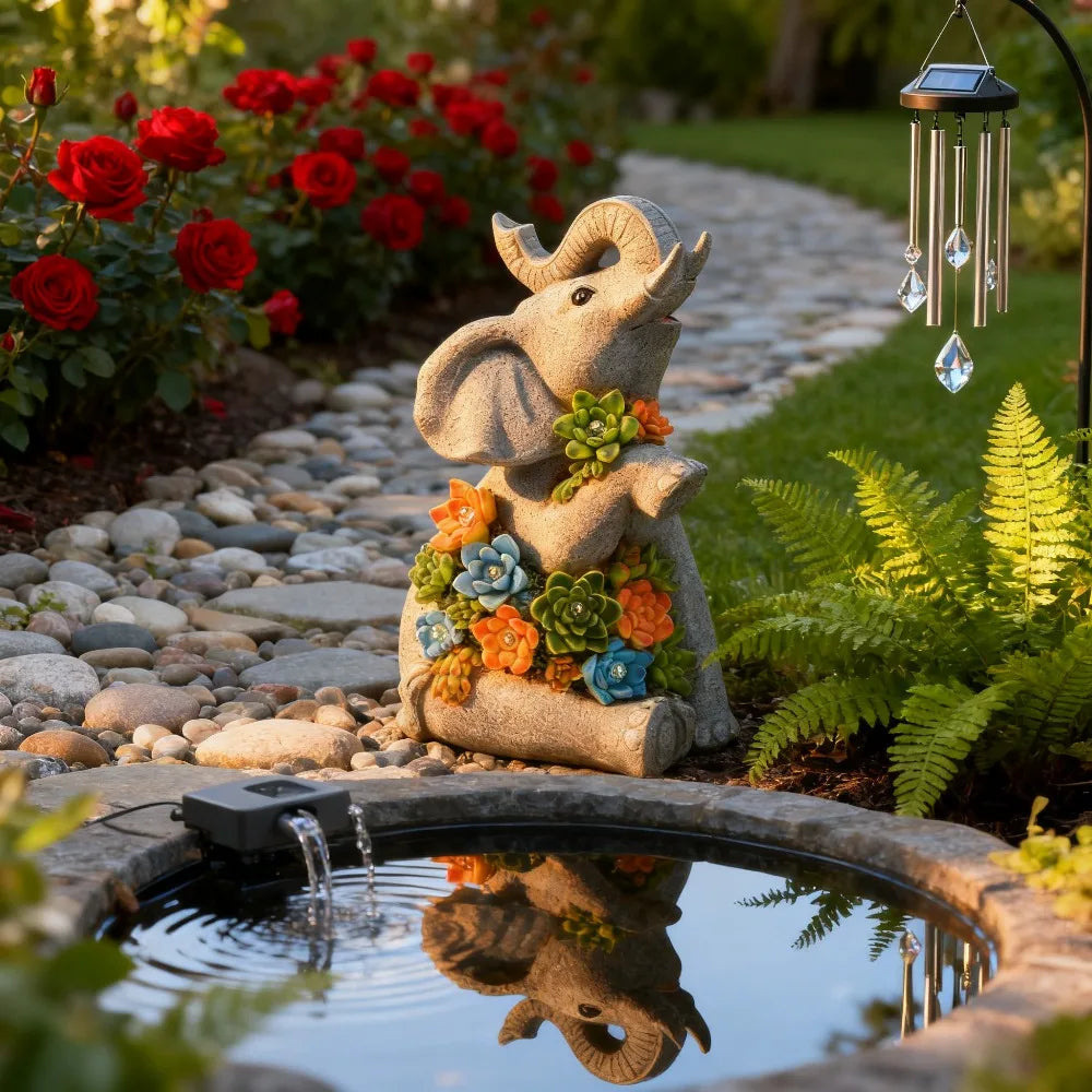 Solar Garden Turtle Statue Outdoor Yard Landscape Decor