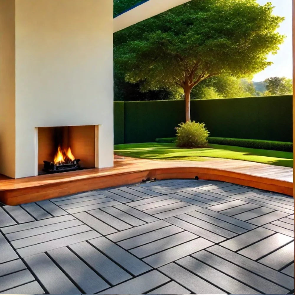 Heavy Duty Interlocking Plastic Deck Tiles For Outdoors