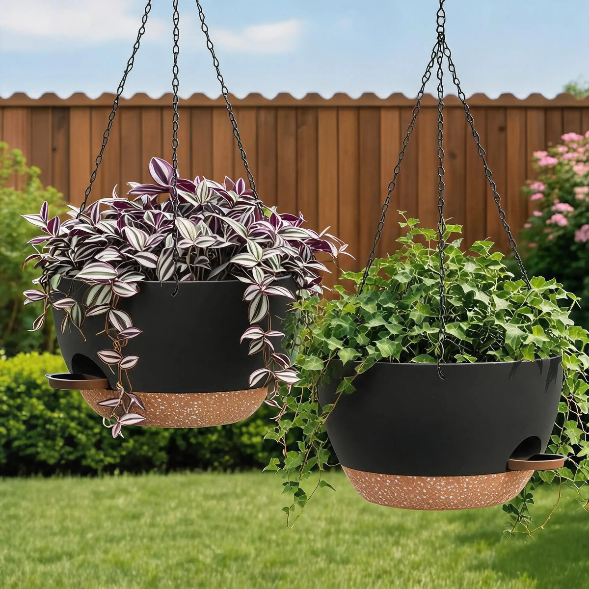 HiMiss Self Watering Hanging Planters For Indoor And Outdoor Plants