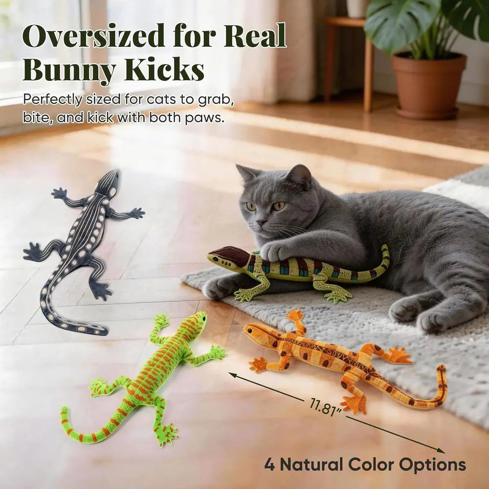 Lizard Catnip Toys For Cats Bite Resistant Interactive Dental Chew
