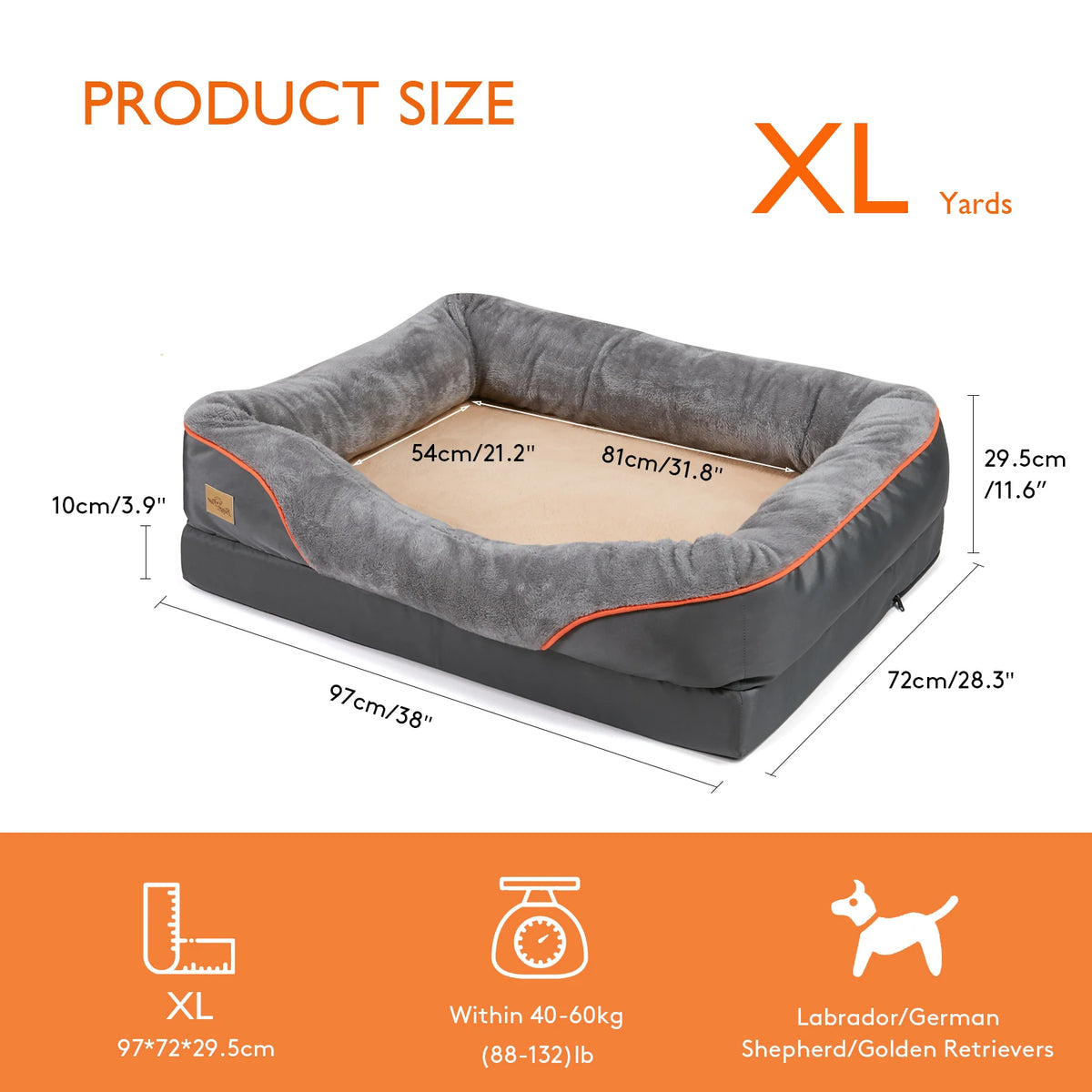 Bingopaw Premium Dog Bed With Removable Washable Cover