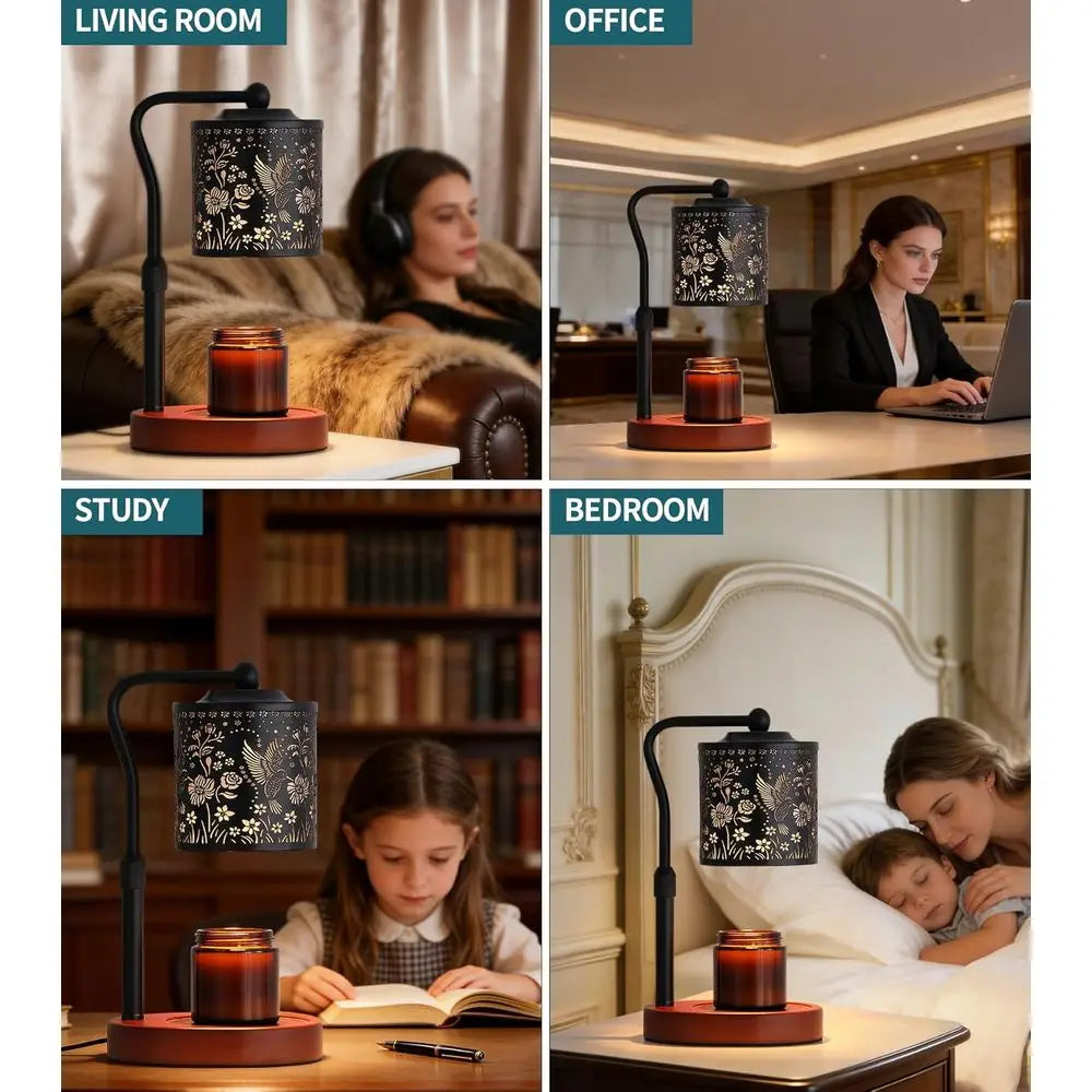 Wooden Bird Candle Warmer Lamp With Timer For Wax Melts