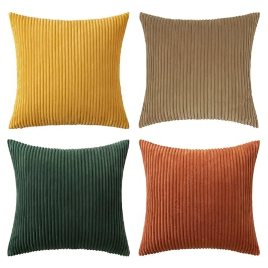 Boho Farmhouse Throw Pillow Covers With Soft Cotton Blend Cushion