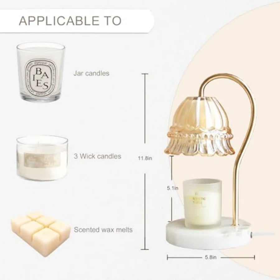 Electric Candle Warmer Lamp With Timer And Dimmer For Home