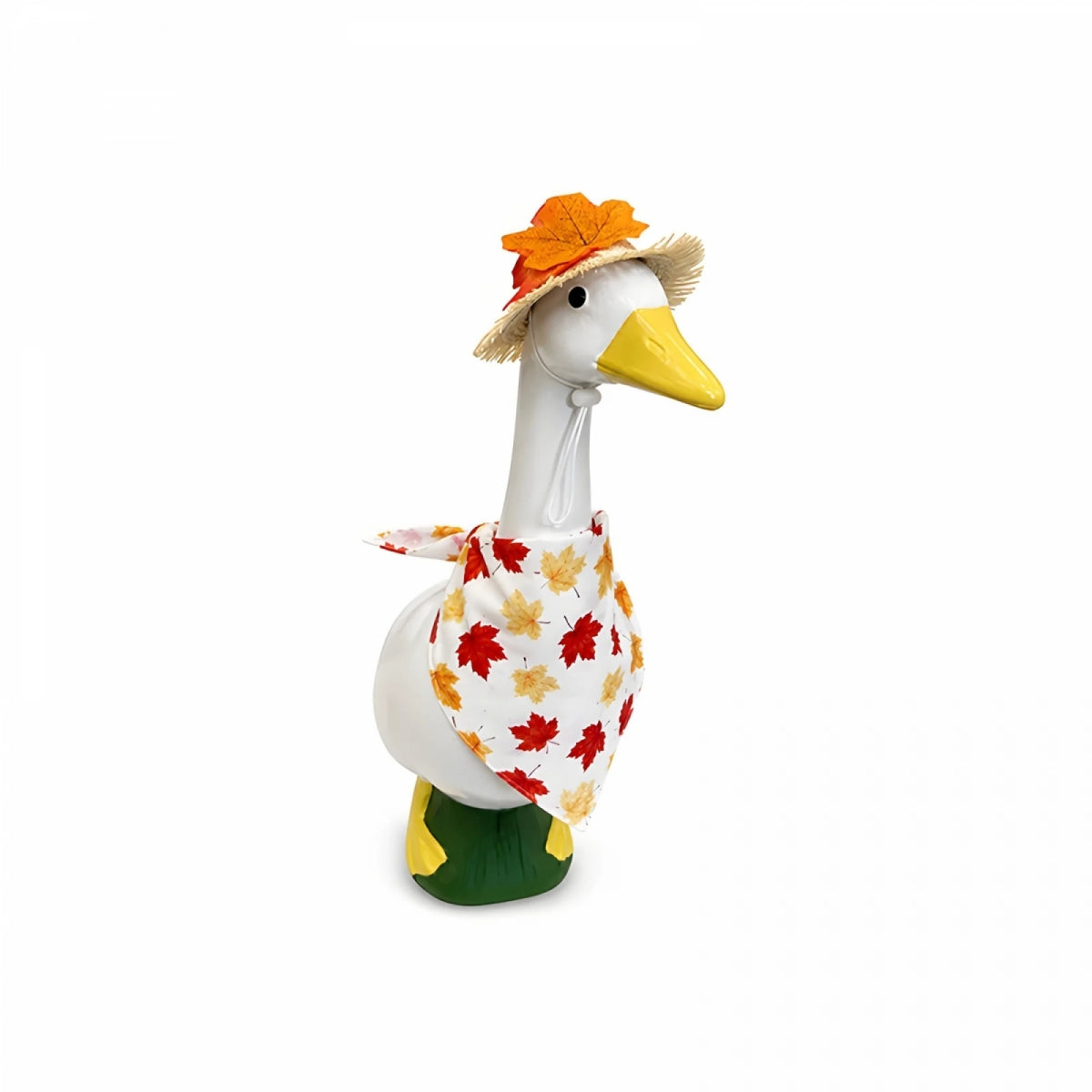 Thanksgiving Porch Goose Fall Leaves Scarf And Hat Garden Decor