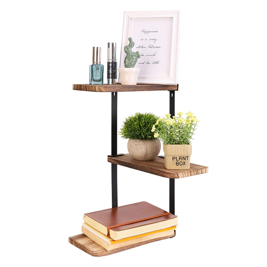 Three Tier Corner Wall Mounted Shelf For Home Organization