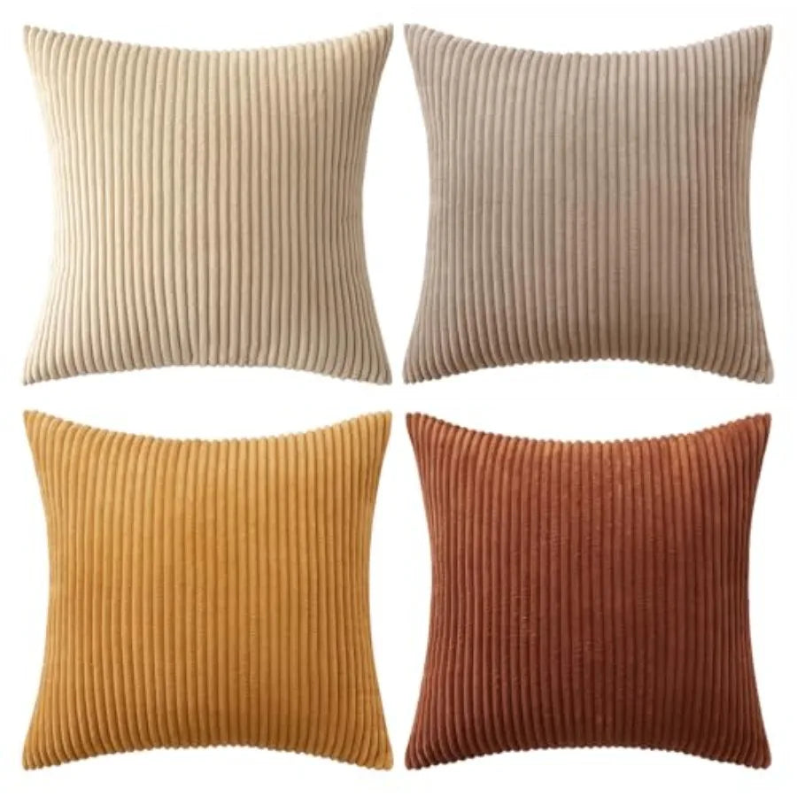 Boho Farmhouse Throw Pillow Covers With Soft Cotton Blend Cushion