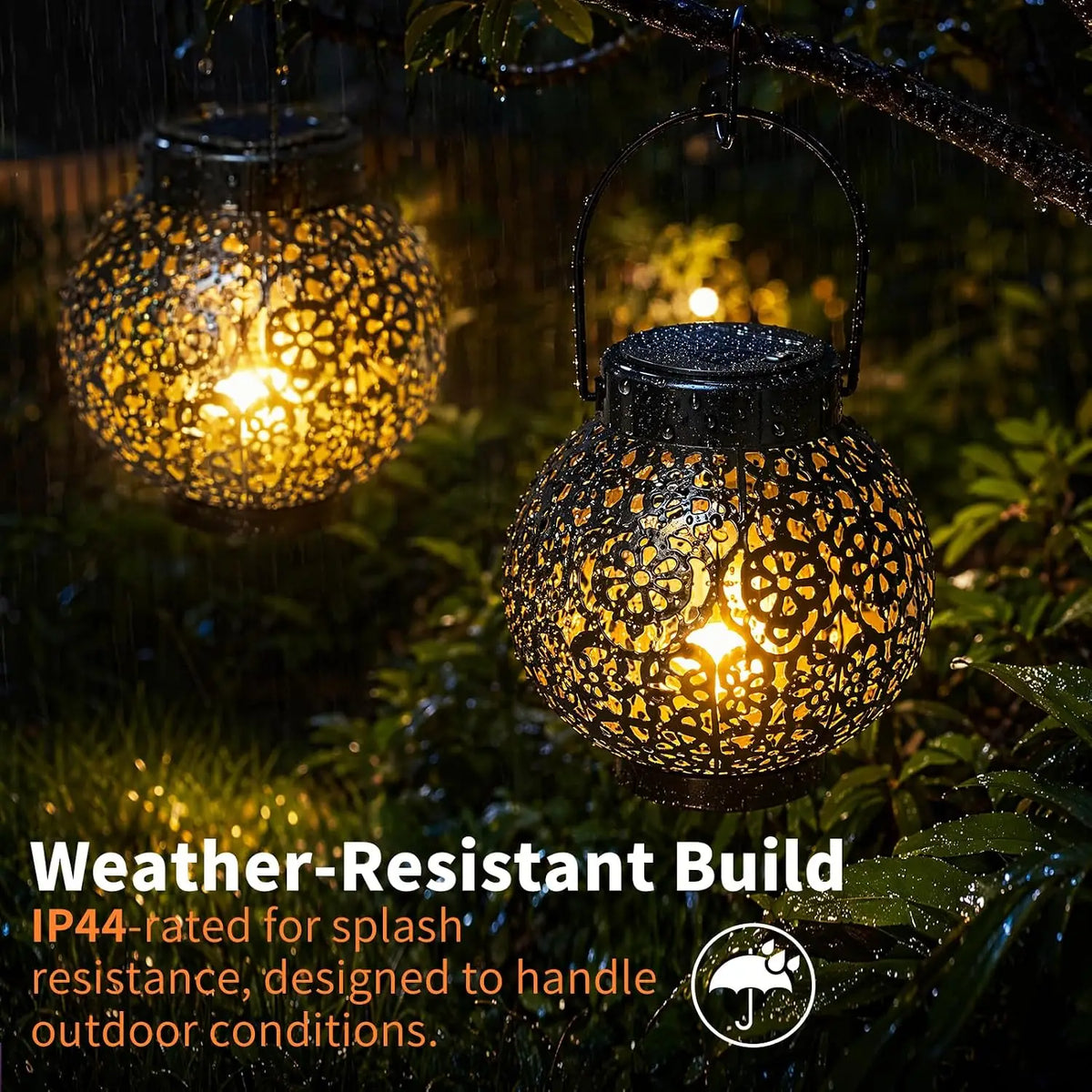 Solar Hanging Lanterns For Outdoor Patio And Garden Lighting