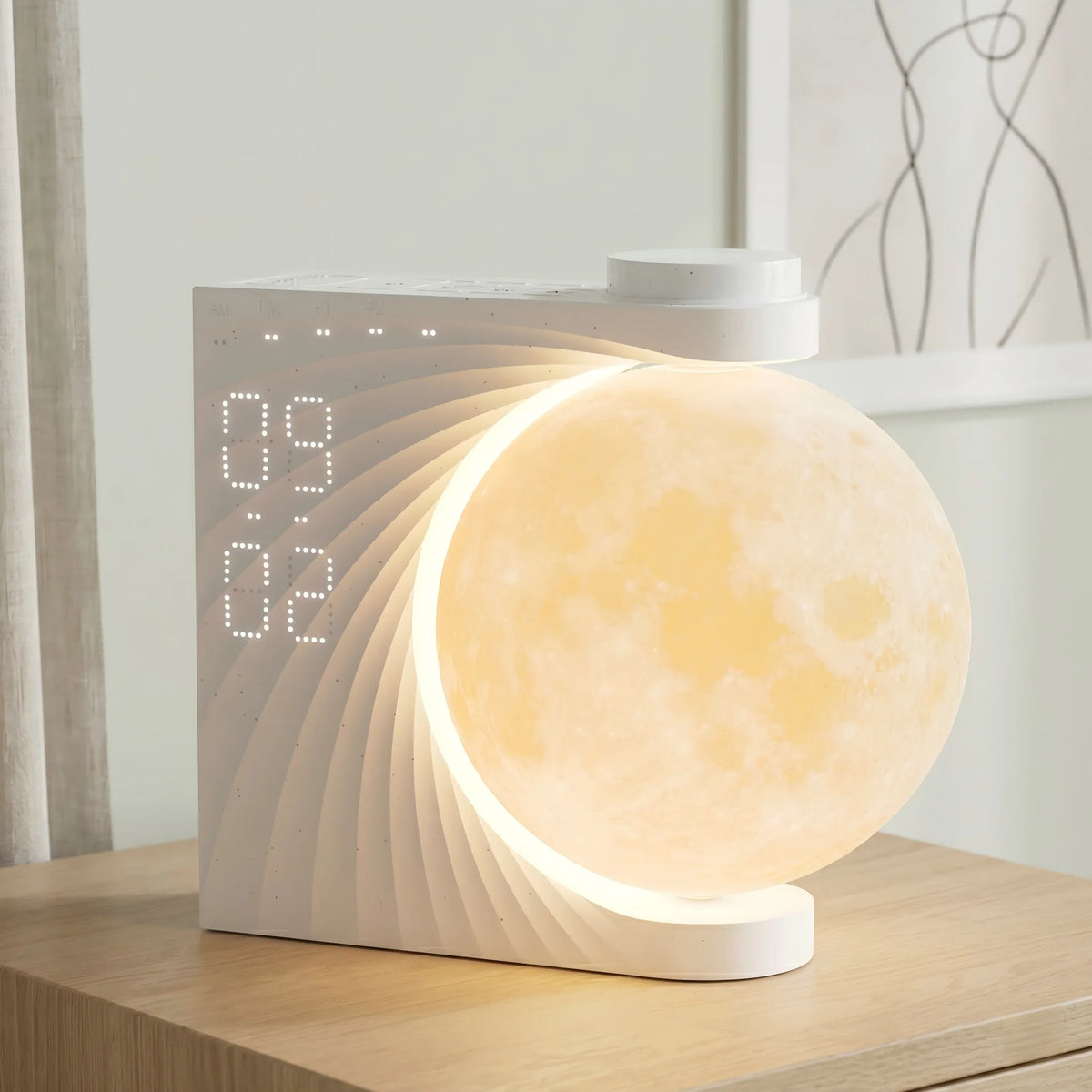 RETEYUNG Sunrise Alarm Clock With Moon Lamp And White Noise