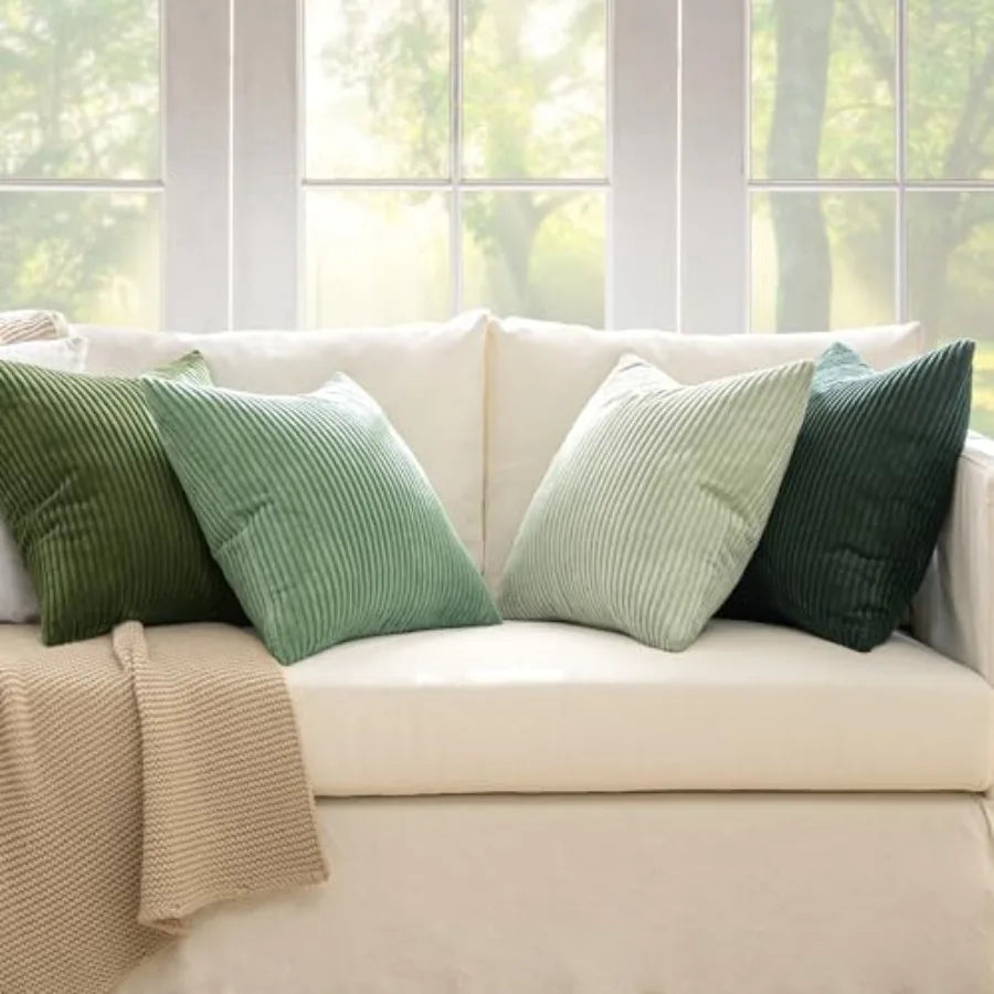 Boho Farmhouse Throw Pillow Covers With Soft Cotton Blend Cushion