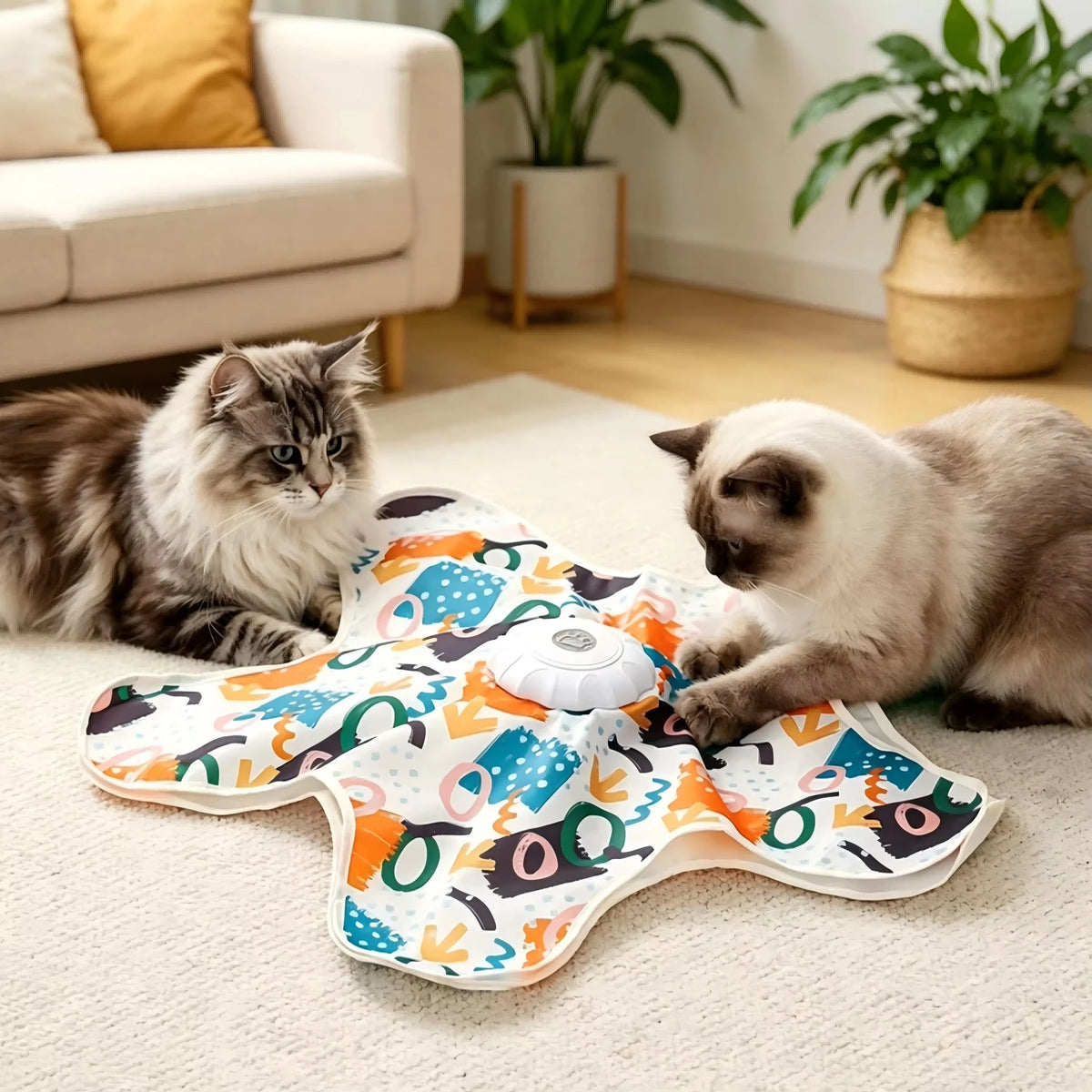 Pettravel Automatic Smart Sensor Cat Toy With Moving Feather Chirps