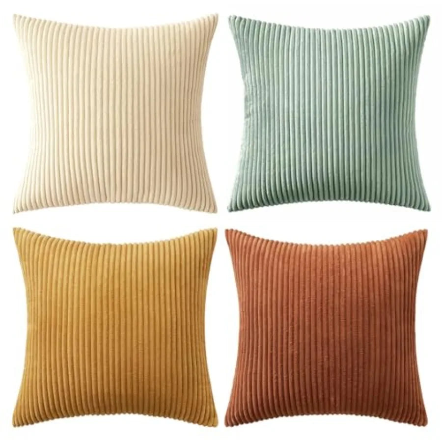 Boho Farmhouse Throw Pillow Covers With Soft Cotton Blend Cushion