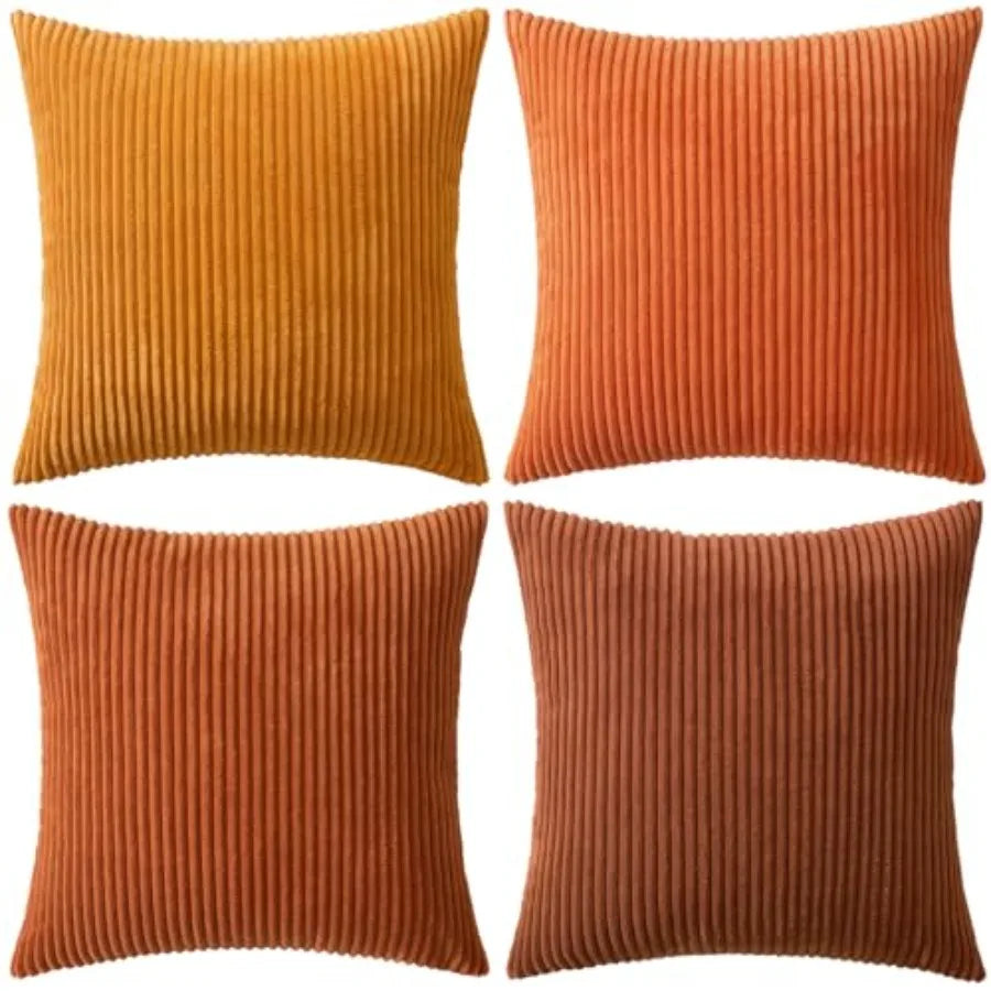 Boho Farmhouse Throw Pillow Covers With Soft Cotton Blend Cushion