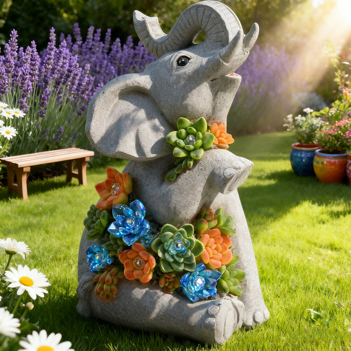 Solar Garden Turtle Statue Outdoor Yard Landscape Decor