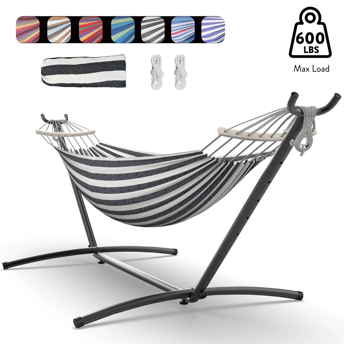 Gyroor Heavy Duty Hammock With Stand And Storage Bag