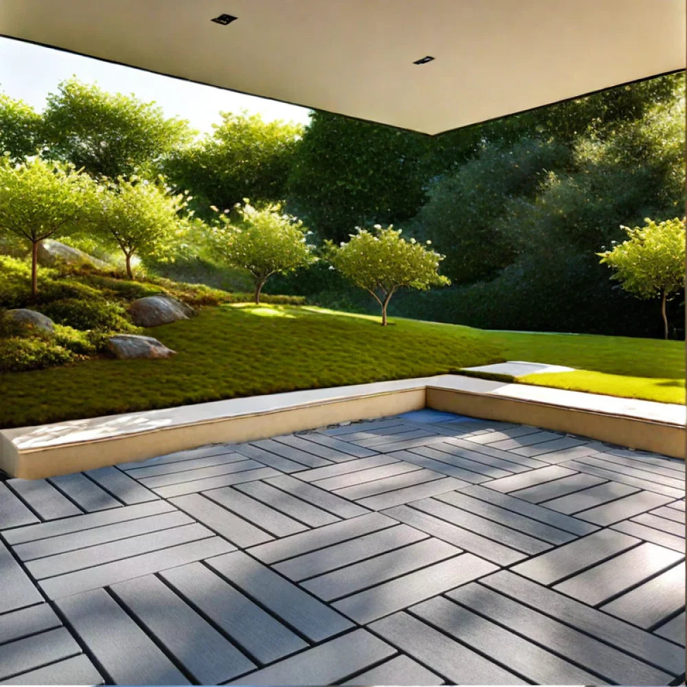 Heavy Duty Interlocking Plastic Deck Tiles For Outdoors