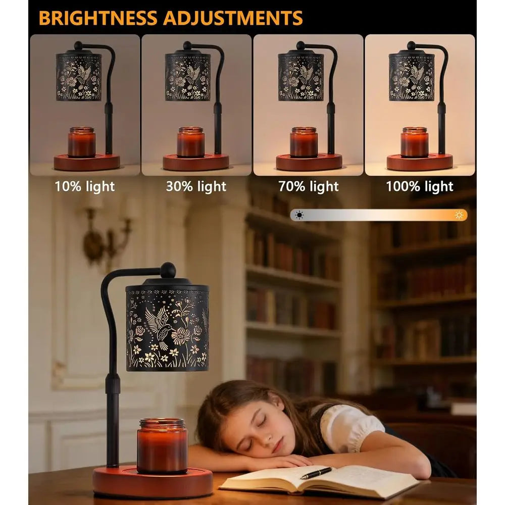 Wooden Bird Candle Warmer Lamp With Timer For Wax Melts