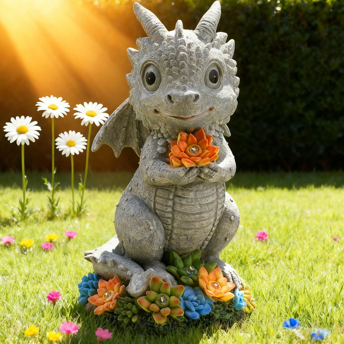 Solar Garden Turtle Statue Outdoor Yard Landscape Decor