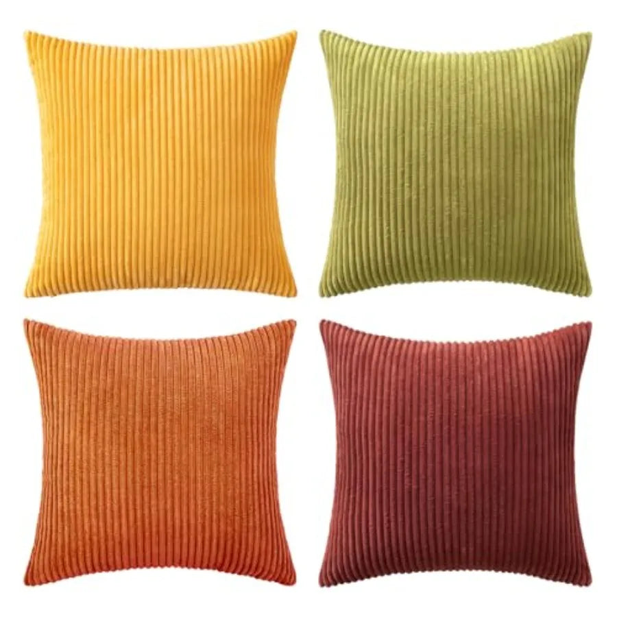 Boho Farmhouse Throw Pillow Covers With Soft Cotton Blend Cushion