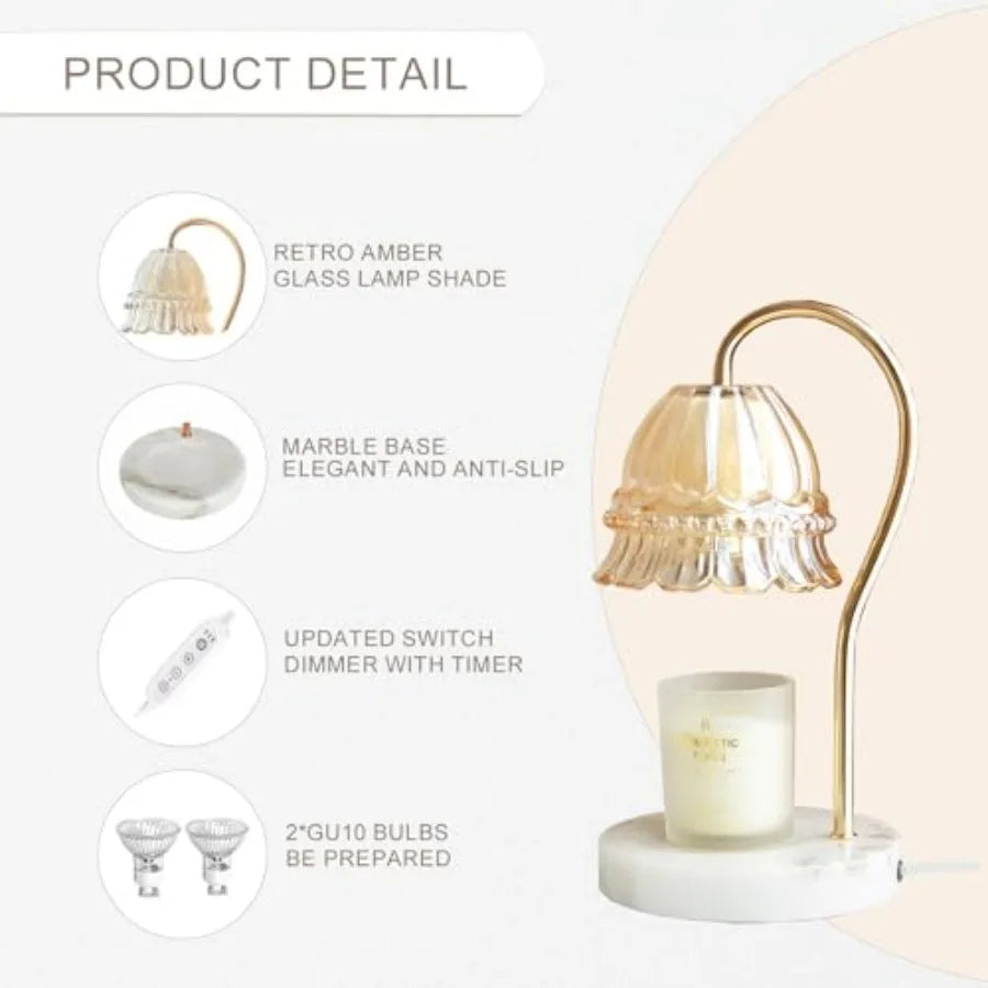 Electric Candle Warmer Lamp With Timer And Dimmer For Home