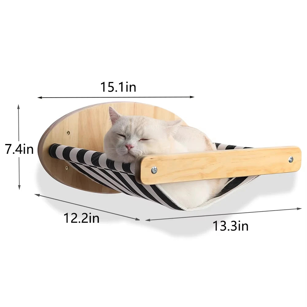 CWV Four Step Wall Mounted Cat Climbing Shelf With Sisal