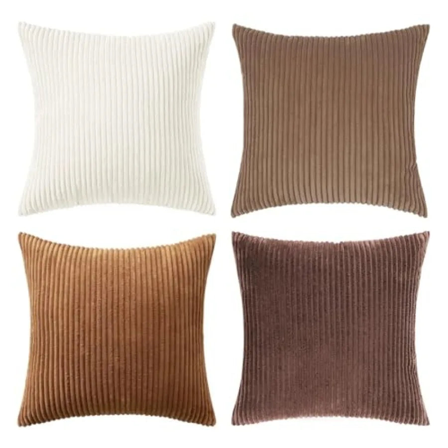 Boho Farmhouse Throw Pillow Covers With Soft Cotton Blend Cushion
