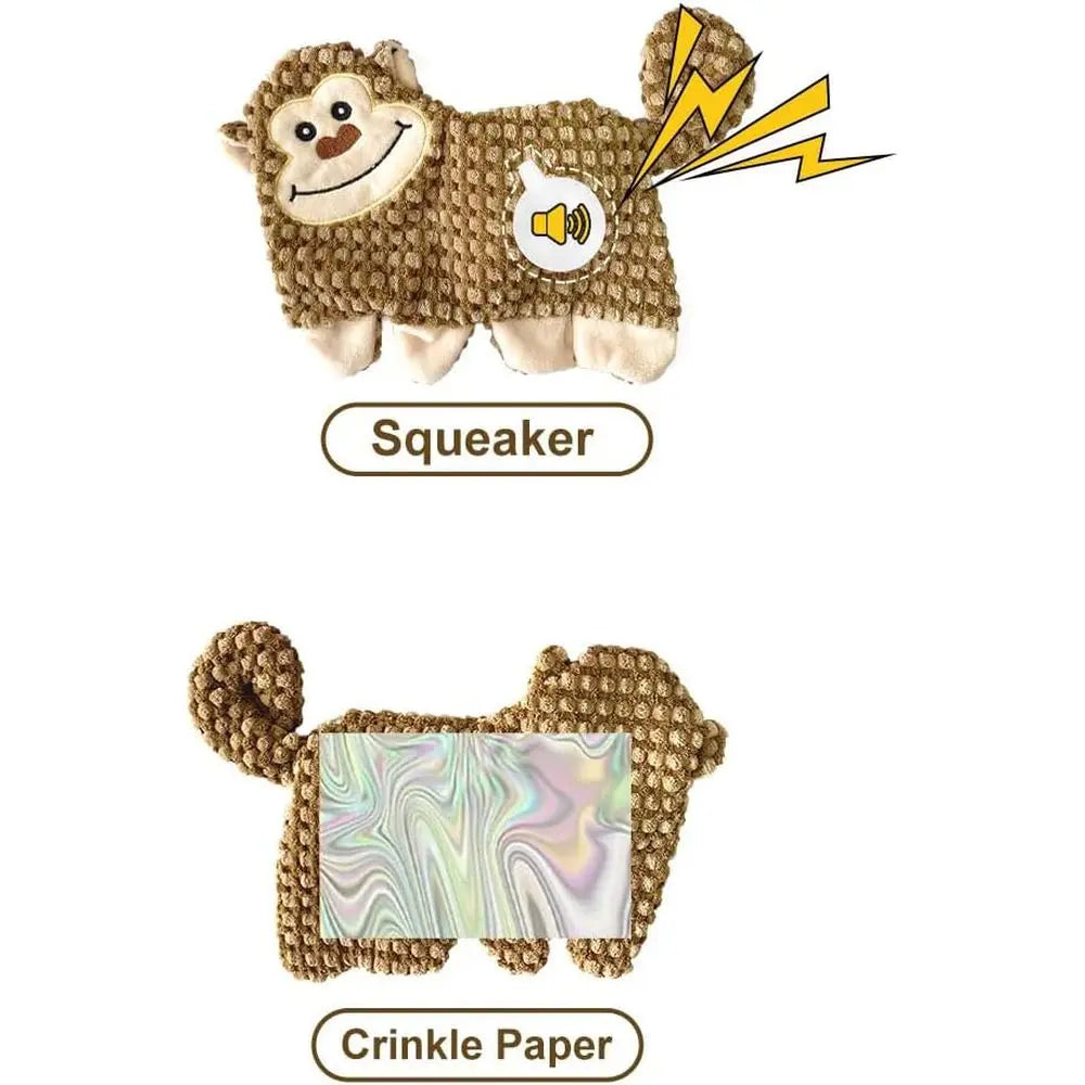 No Stuffing Dog Toy With Squeaker And Crinkle Paper