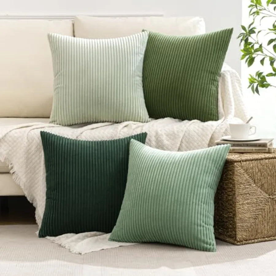 Boho Farmhouse Throw Pillow Covers With Soft Cotton Blend Cushion