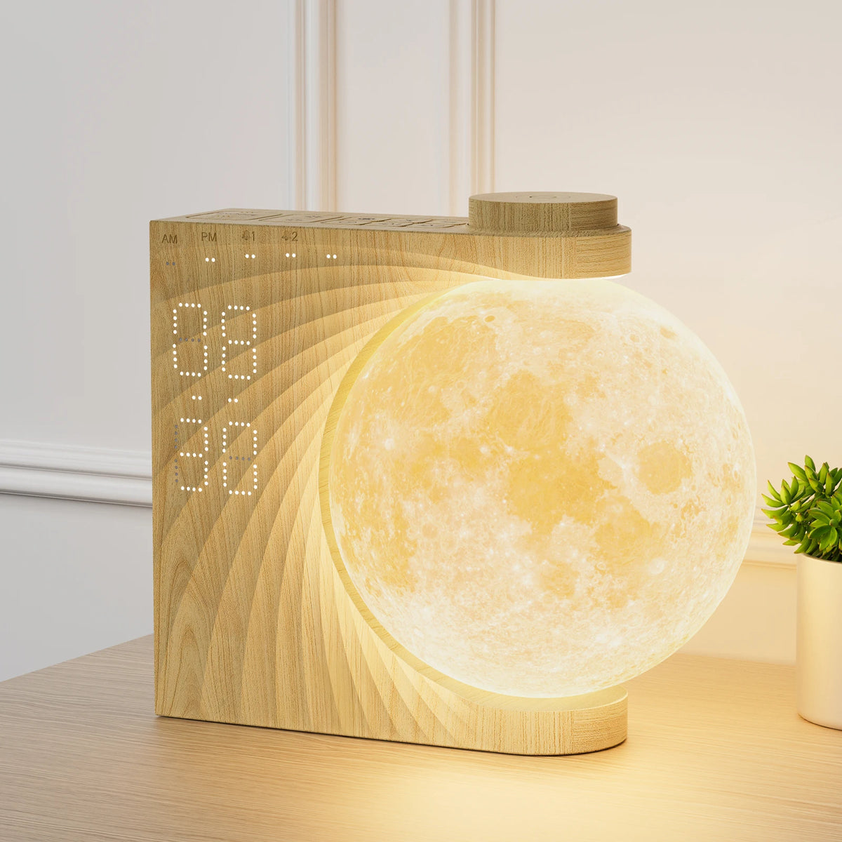 RETEYUNG Sunrise Alarm Clock With Moon Lamp And White Noise