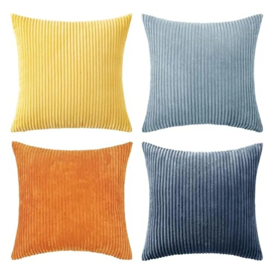 Boho Farmhouse Throw Pillow Covers With Soft Cotton Blend Cushion
