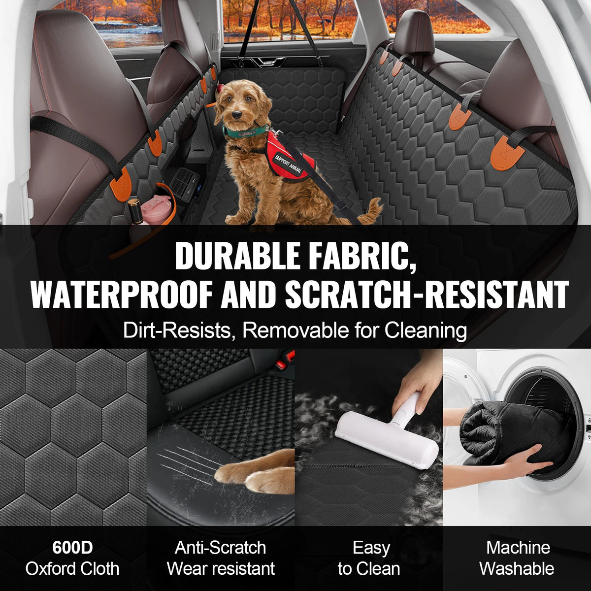 SucceBuy Back Seat Extender With Mesh Window And Storage Pocket