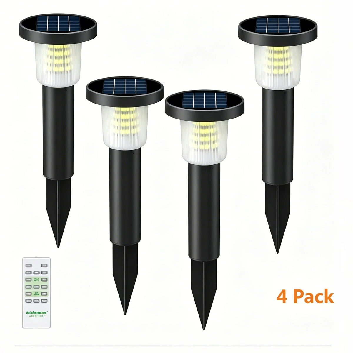 Intelamp Solar Pathway Lights 500 Lumens Outdoor Garden Lamp