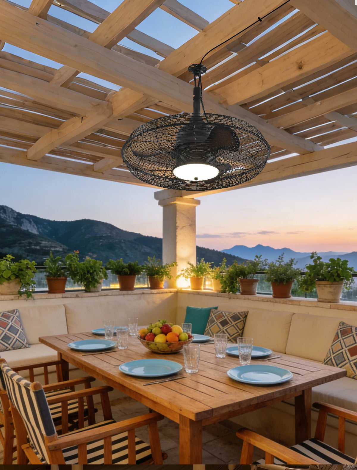 Orison Outdoor Ceiling Fan With Light And Remote Control