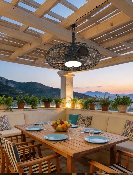 Orison Outdoor Ceiling Fan With Light And Remote Control