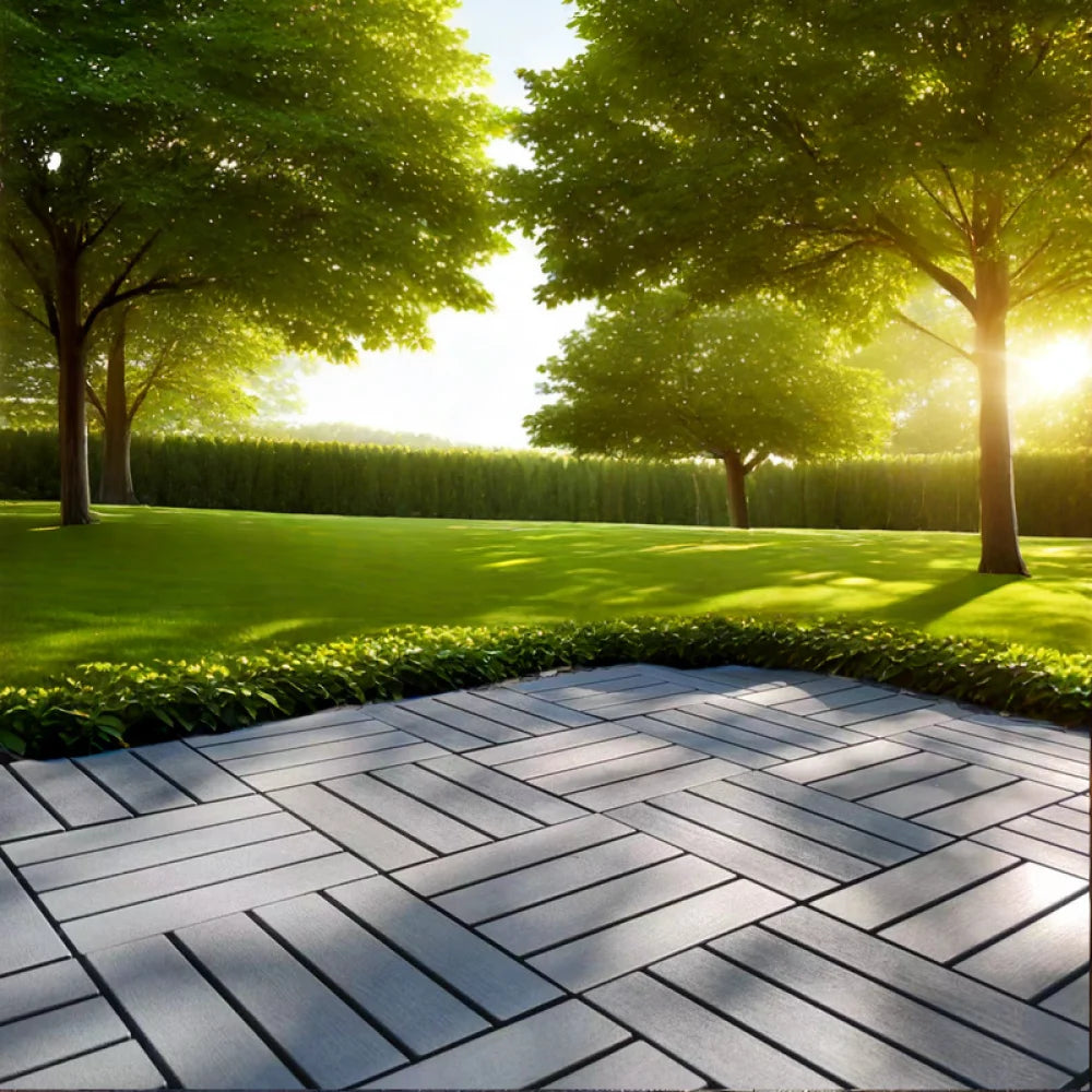 Heavy Duty Interlocking Plastic Deck Tiles For Outdoors