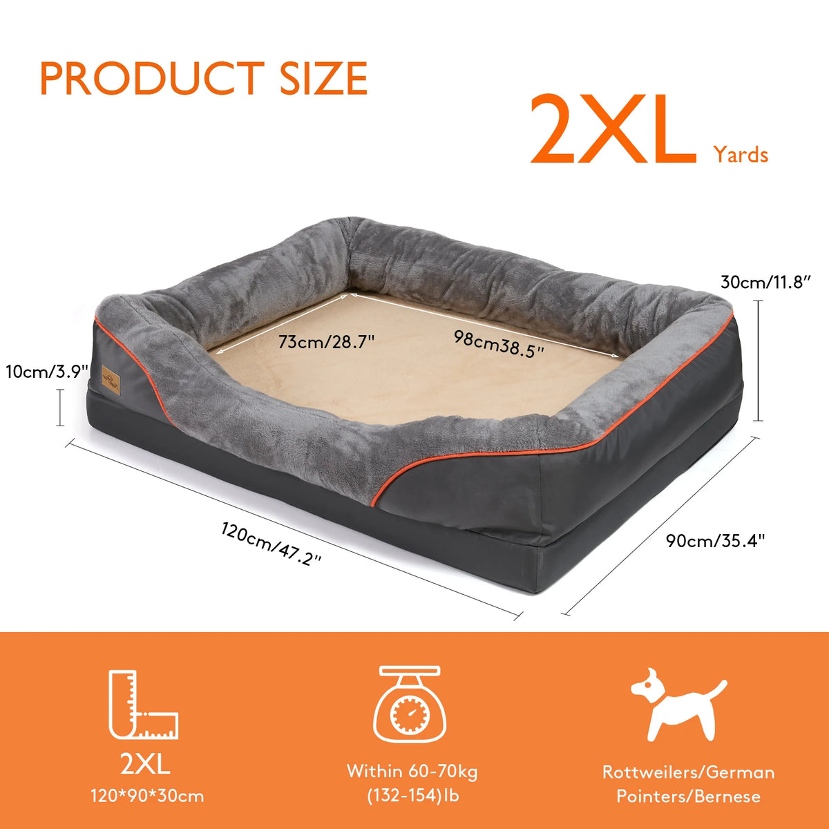 Bingopaw Premium Dog Bed With Removable Washable Cover