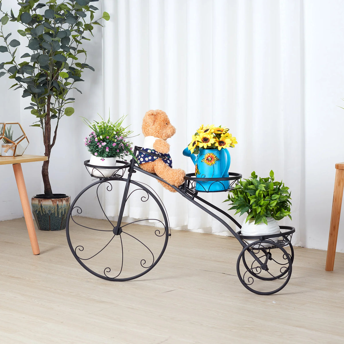 Wisfor Three Tier Bicycle Shaped Metal Plant Flower Stand