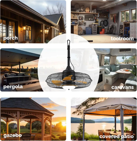 Orison Outdoor Ceiling Fan With Led Light And Remote Control